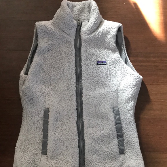 Patagonia Jackets & Blazers - Patagonia grey fuzzy fleece fur vest